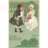 n°27604 - Publicité - Cacao Bensdorp - Garçon portant un masque, faisant pleurer une fillette