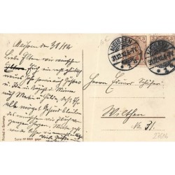 n°27616 - Nouvel An - Die besten Wünsche zum neuen Jahre - Ange distribuant des lettres à une fillette