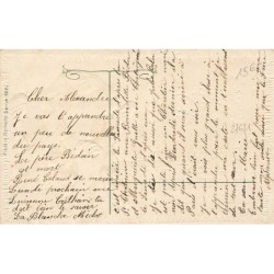 n°27621 - Carte Gaufrée - Joyeux Noël - Ange gardien priant dans une nuit étoilée