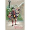 n°27626 - Carte Gaufrée - Noël - Fröhliche Weihnachten - Garçon vendant des pantins et des lampions