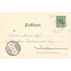 n°27648 - Fantaisie - Stroefer's - Jeune fille portant une robe en myosotis et un bâton de berger