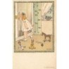 n°27651 - Illustrateur Bep Jordens - Jeune fille dans sa chambre, embrassant son reflet dans un miroir