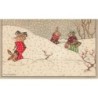 n°27652 - Illustrateur Bep Jordens - Lapins habillés jouant dans la neige