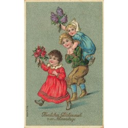 n°27676  - Carte Gaufrée -...