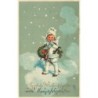 n°27685 - Noël - KB - Ange sur un nuage apportant des jouets