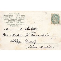 n°27688 - Carte Gaufrée - SER 608 n°2888 - Joyeux Noël - Couple portant des paquets se promenant