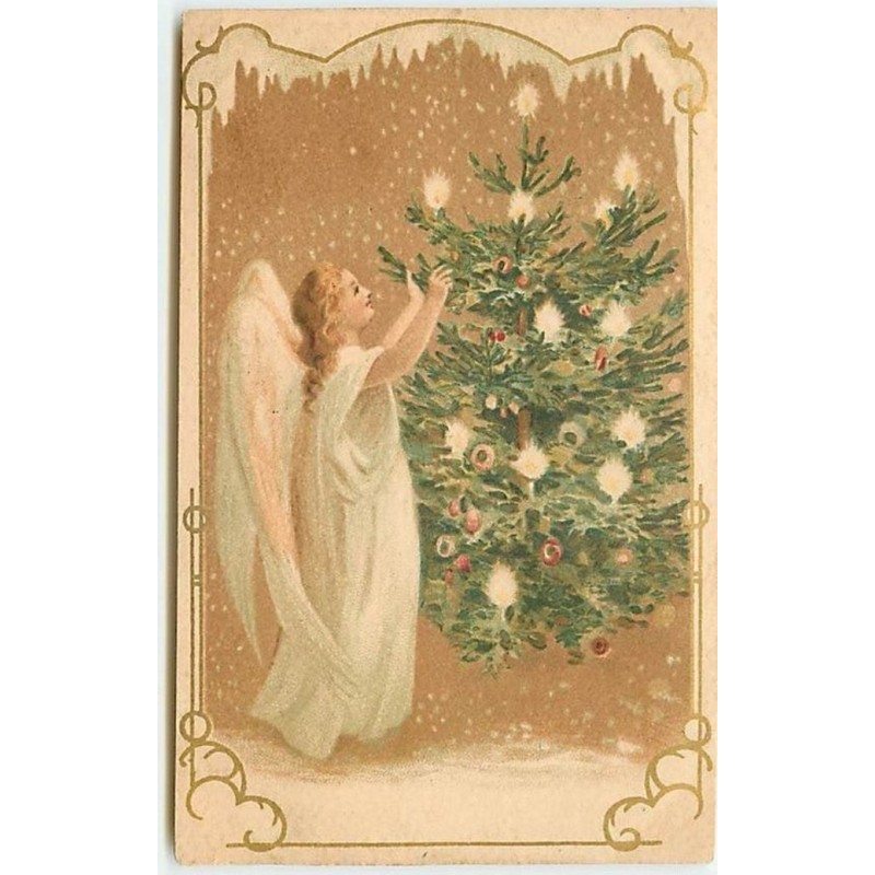 n°13142 - Ange gardien décorant un sapin