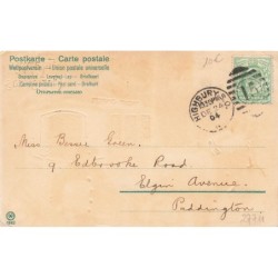n°27711 - Carte Gaufrée - Mailick - Happy Christmas - Homme déchargeant les bagages d'une diligence