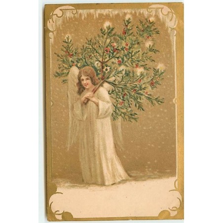 n°13143 - Ange gardien portant un sapin