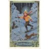 n°27732 - F. Bersch - Prosit Neujahr -Ange dans la nuit sur des skis