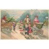 n°27746 - Carte Gaufrée - MSIB Serie 345 - Enfants et parents se promenant