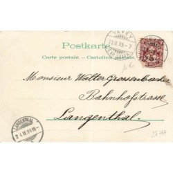 n°27747 - Fantaisie - Clapsaddle - Fillette tenant une guirlande de fleurs