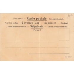 n°27750 - Carte avec des perles - Style Brundage, Clapsaddle - Fillette avec une couronne de violettes dans les cheveux
