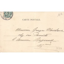 n°27754 - Art Nouveau Patella - Portrait d'une jeune femme avec des marguerites dans les cheveux, échassier