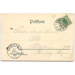 n°13148 - Herzliche Grüsse - Angelot sur une hirondelle apportant une lettre