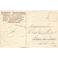 n°27787 - Carte Gaufrée - SER 624 - Coeur d'enfant, coeur aimant - Anges cueillant des coeurs