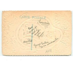 n°13158 - Carte Gaufrée - Je porte bonheur - Chat noir