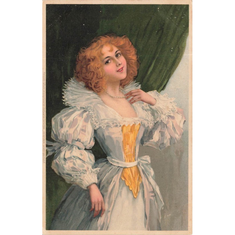 n°27848 - Fantaisie - M.S.M. - Jeune femme souriante