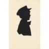 n°27849 - Silhouette - Jeune garçon de profil, portant une casquette