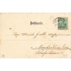 n°27867 - Nouvel An - Herzlichen Glückwunsch 1901 - Femme marchant sur le globe terrestre