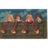 n°27871 - Carte Gaufrée - Nouvel An 1910 - Fillettes jouant de la musique