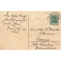 n°27871 - Carte Gaufrée - Nouvel An 1910 - Fillettes jouant de la musique