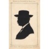 n°27897 - Silhouette NC Clausen - Homme de profil portant une moustache - Souvenir de l'Exposition de Nancy 1909