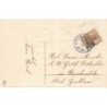 n°27925 - Carte Gaufrée - Nouvel An - Clapsaddle - Deux enfants marchant vers un bonhomme de neige