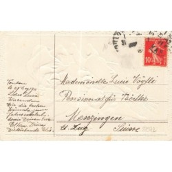 n°27972 - Carte Gaufrée - Bonne Année - Enfants trinquant au champagne