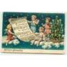 n°10325 - Carte Fantaisie Gaufrée - Fröhliche Weihnachten - Cours de musique par des Angelots
