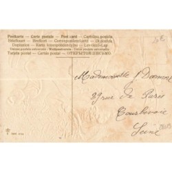 n°28019 - Carte Gaufrée - 3736 - Joyeux Noël - Anges et Père Noël décorant un sapin