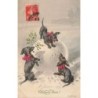 n°28031 - R. Ulreich - MM Vienne n°770 - Heureuse Année - Teckels jouant autour d'une grosse boule de neige