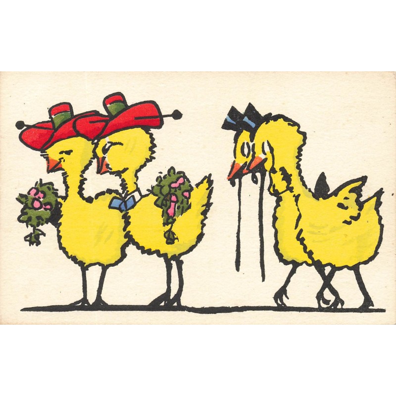 n°28040 - Paques - MM Vienne n°248 - CK Cook - Couple de poussins habillés
