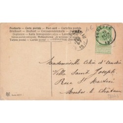 n°28046 - Carte Peinte à la Main - Oiseau - Un cygne sur un étang
