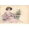 n°28051 - Collection des Cent - Héran - Jeune femme accoudée à un balcon