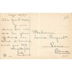 n°28075 - Nouvel An - Flatscher - Lutins fumant la pipe sous un champignon