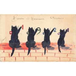 n°28081 - Carte Peinte à la...