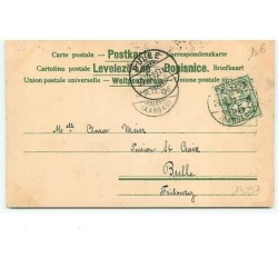 n°13237 - Carte Fantaisie - Fröhliche Ostern - Ange jouant de la Harpe