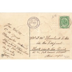 n°28119 - Carte Gaufrée - Bonne Année - Jeune homme faisant le baise-main à une jeune fille