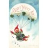 n°28126 - Jenny Nyström - Gott nytt är - Garçon sous un parachute, assis sur un fer à cheval