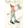 n°28127 - Jenny Nyström - Gott nytt är - Garçon portant des grandes chaussures