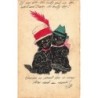 n°28142 - Animaux - Simone - Couple de chats noirs humanisés