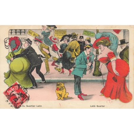 n°28152 - Illustrateur X. Sager - Au Quartier Latin - Bouledogue