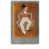 n°13356 - Homme en redingote et haut de forme sur Biscuit - Pain Epice