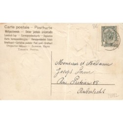 n°28182 - Carte Gaufrée - Clapsaddle - Heureuse Année - Anges, l'un jouant de la harpe, l'autre du triangle
