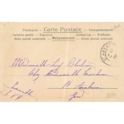 n°28184 - Fantaisie - Clapsaddle - Portrait d'un enfant au milieu d'une feuille, sur fond vert