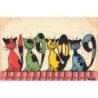 n°28192 - Illustrateur - Lewin - MM Vienne n°366 - Chats de couleurs 1909, sur un toit