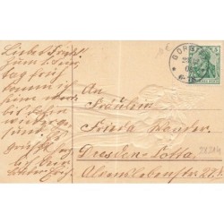 n°28214 - Carte Gaufrée - Noël - Fröhe Weihnachten - Fillette portant un sapin