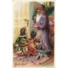 n°28218 - Carte Gaufrée - Noël - Fröhliche Weihnachten - Enfants parlant avec le Père Noël