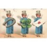 n°28240 - Carte Gaufrée - Clapsaddle - Bonne Année - Anges portant des portes-bonheur